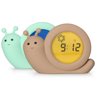 Alecto Baby BC110BE SIMON - Sleep trainer, night light and alarm clock, snail, taupe