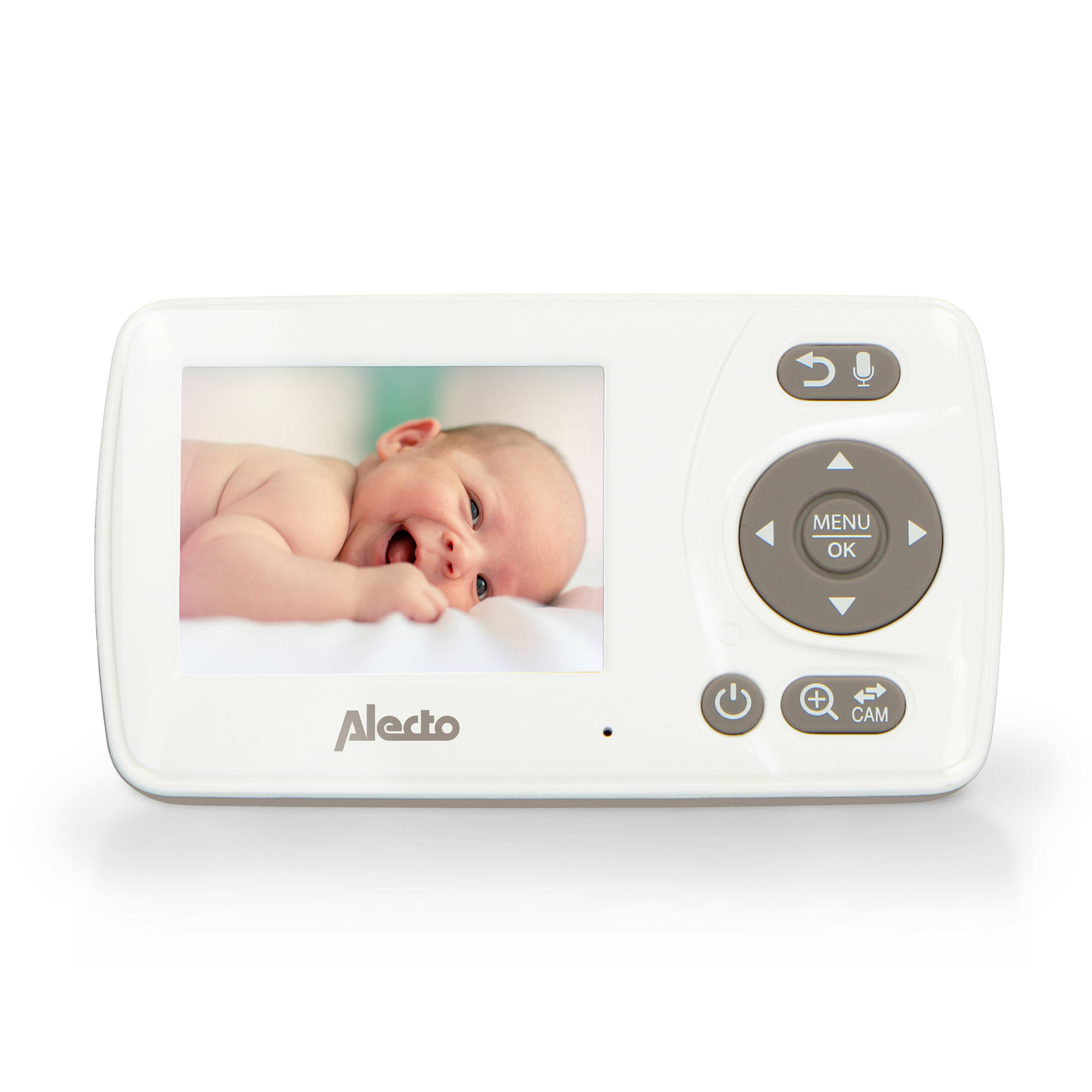 Alecto DVM-71 - Babyfoon met camera en 2.4" kleurenscherm, wit/taupe