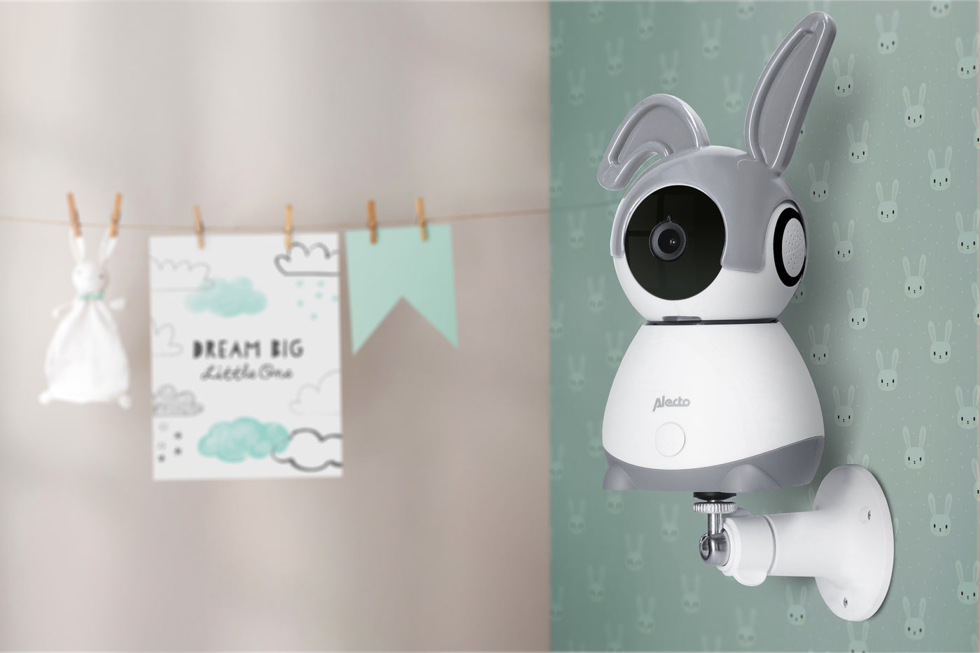 Alecto SMARTBABY10 - Wifi babyfoon met camera - Wit/Grijs