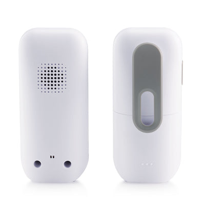 Alecto DBX135 - Babyphone audio Full Eco moderne avec qualité sonore DECT cristalline, longue autonomie en veille et veilleuse - Blanc/Gris