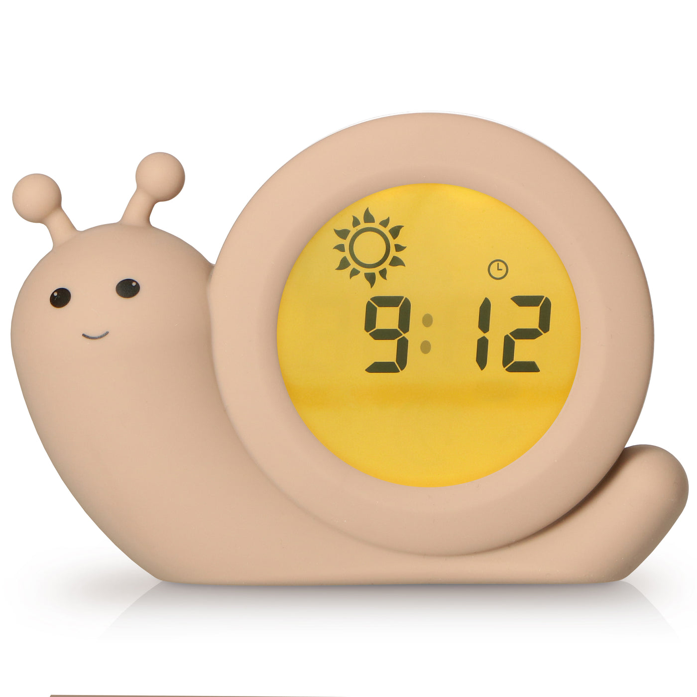 Alecto Baby BC110BE SIMON - Sleep trainer, night light and alarm clock, snail, taupe