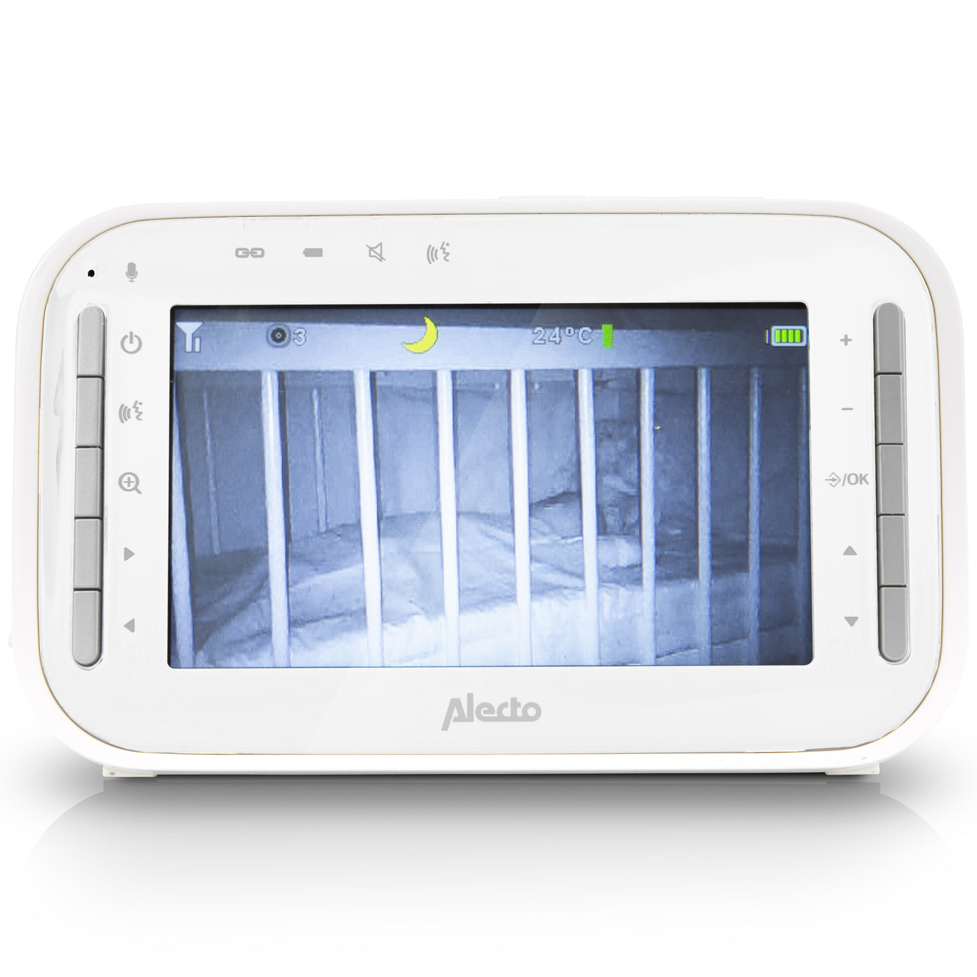 Alecto DVM200MGS - Video baby monitor with 4.3" colour display, white/grey