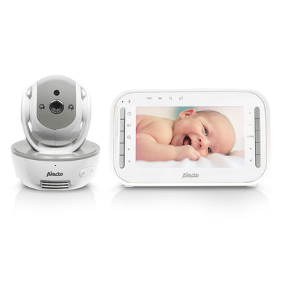 Alecto DVM200MGS - Babyfoon met camera en 4.3" kleurenscherm, wit/grijs