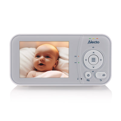 Alecto DVM2028 - Babyfoon met camera met 2,8" scherm - Nachtzicht en temperatuurweergave - Wit/Grijs