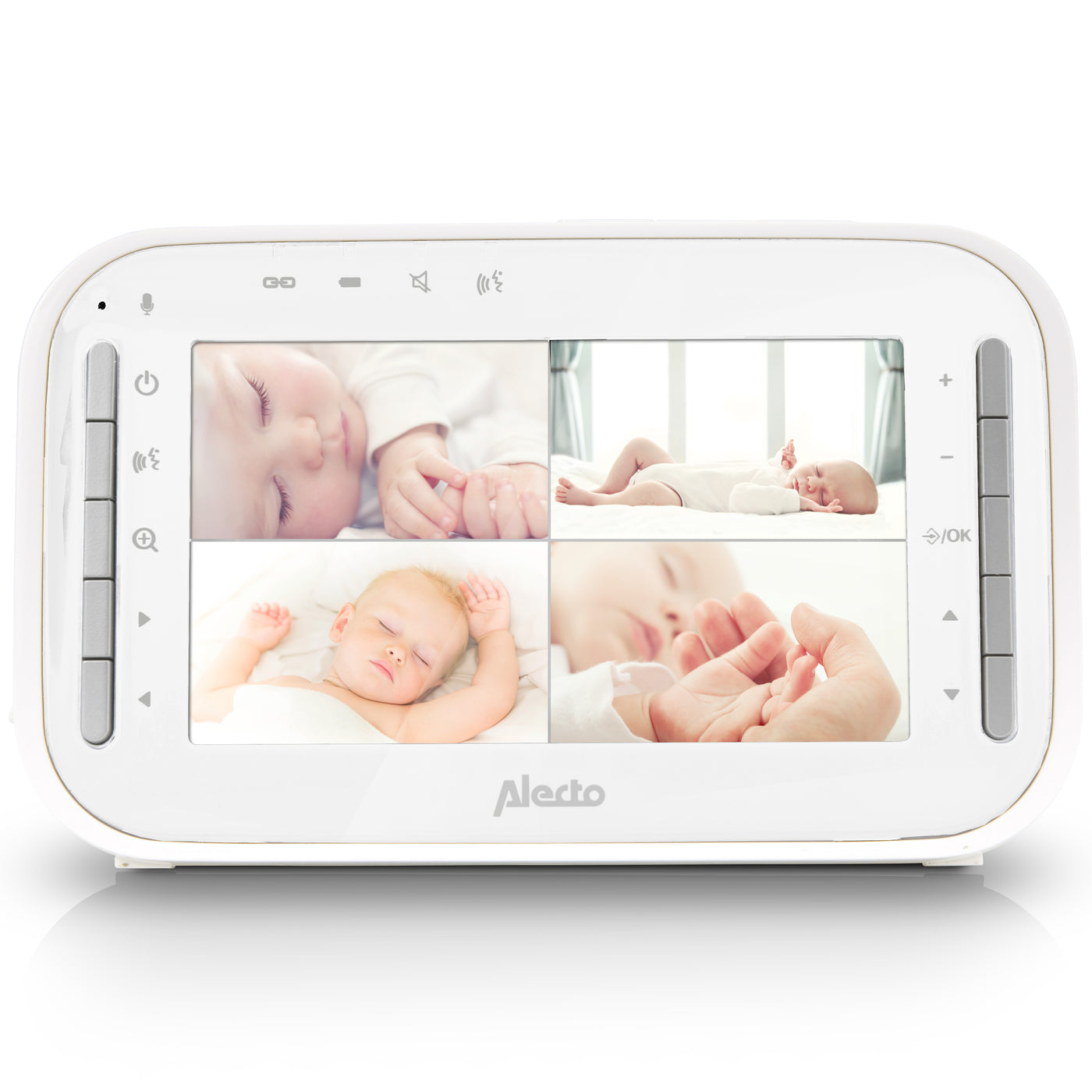 Alecto DVM200MGS - Babyfoon met camera en 4.3" kleurenscherm, wit/grijs