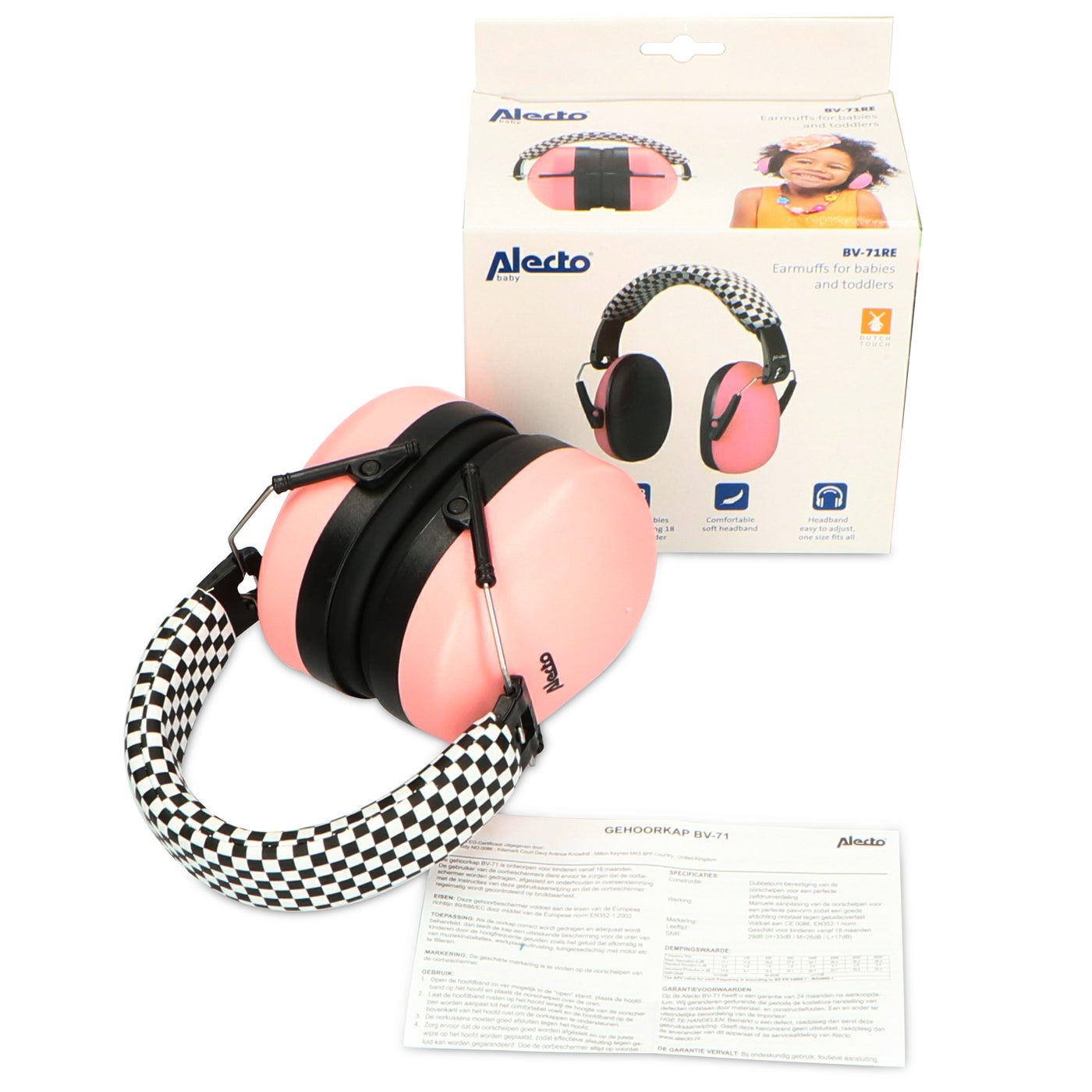 Alecto BV-71RE - Hearing protection for children - Pink