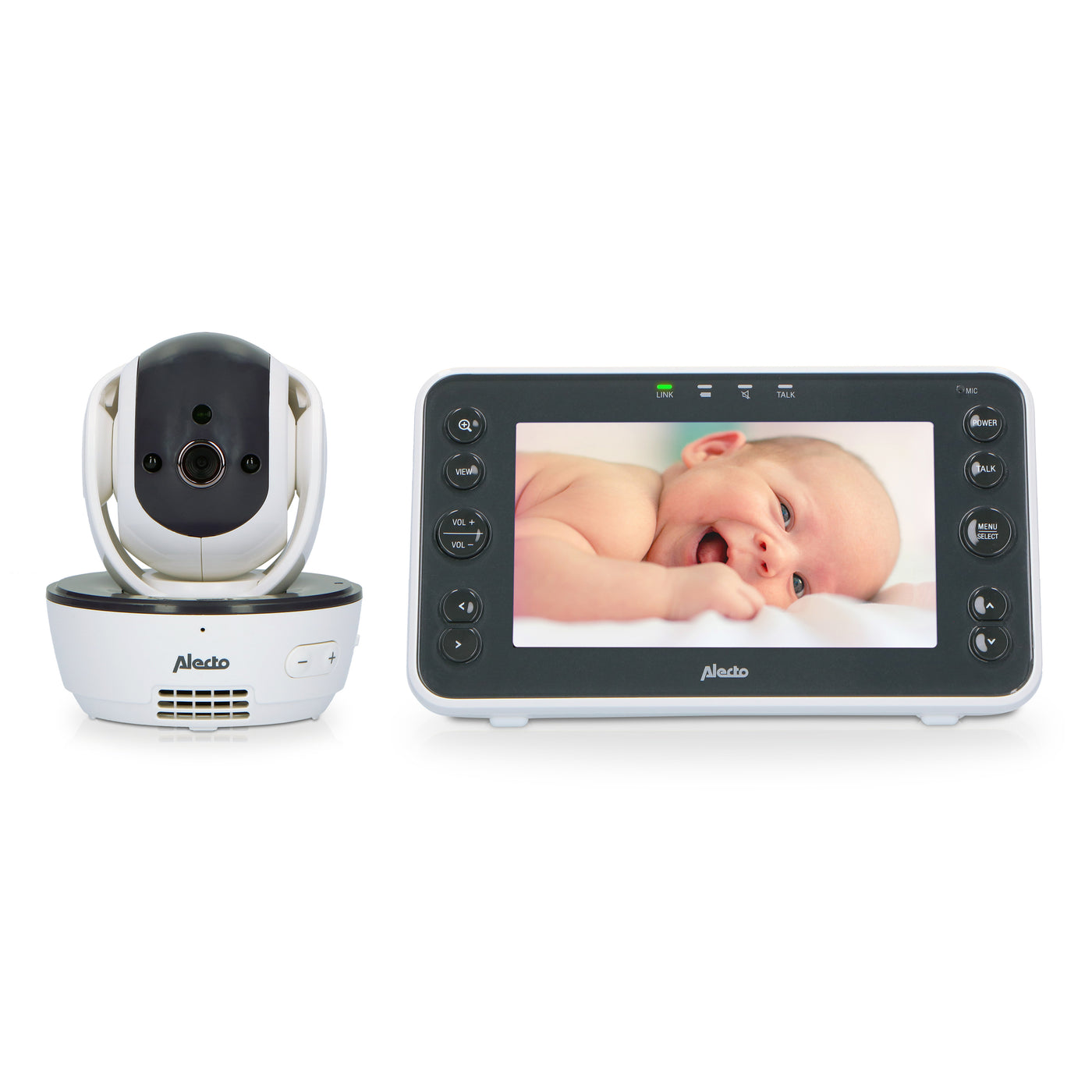 Alecto DVM200XL - Video baby monitor with 5" colour display, white/anthracite