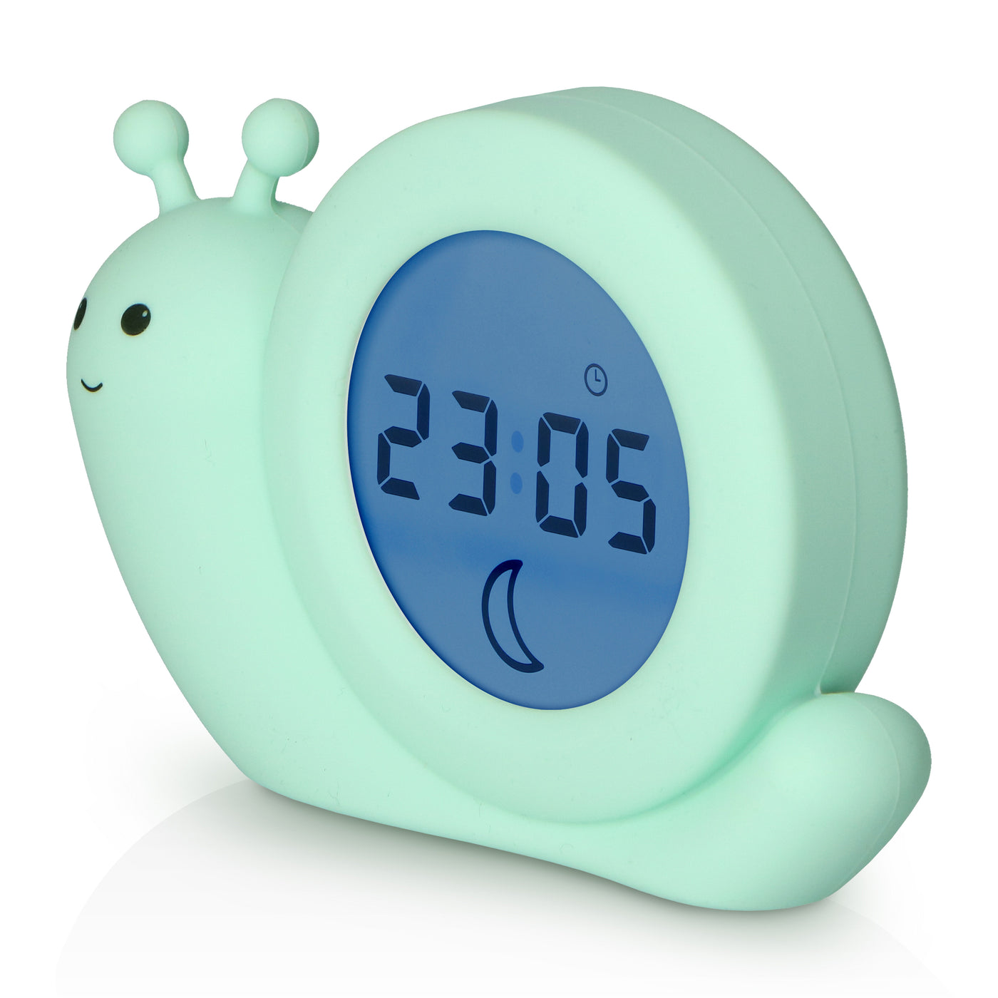 Alecto Baby BC110GN SIMON - Sleep trainer, night light and alarm clock, snail, mint green