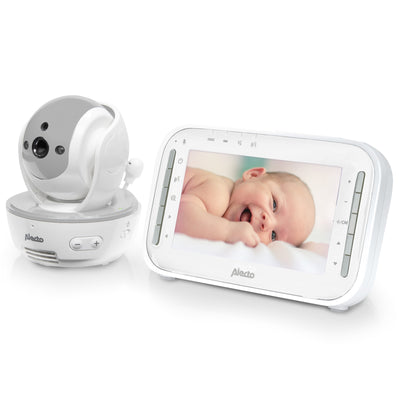 Alecto DVM200MGS - Babyfoon met camera en 4.3" kleurenscherm, wit/grijs