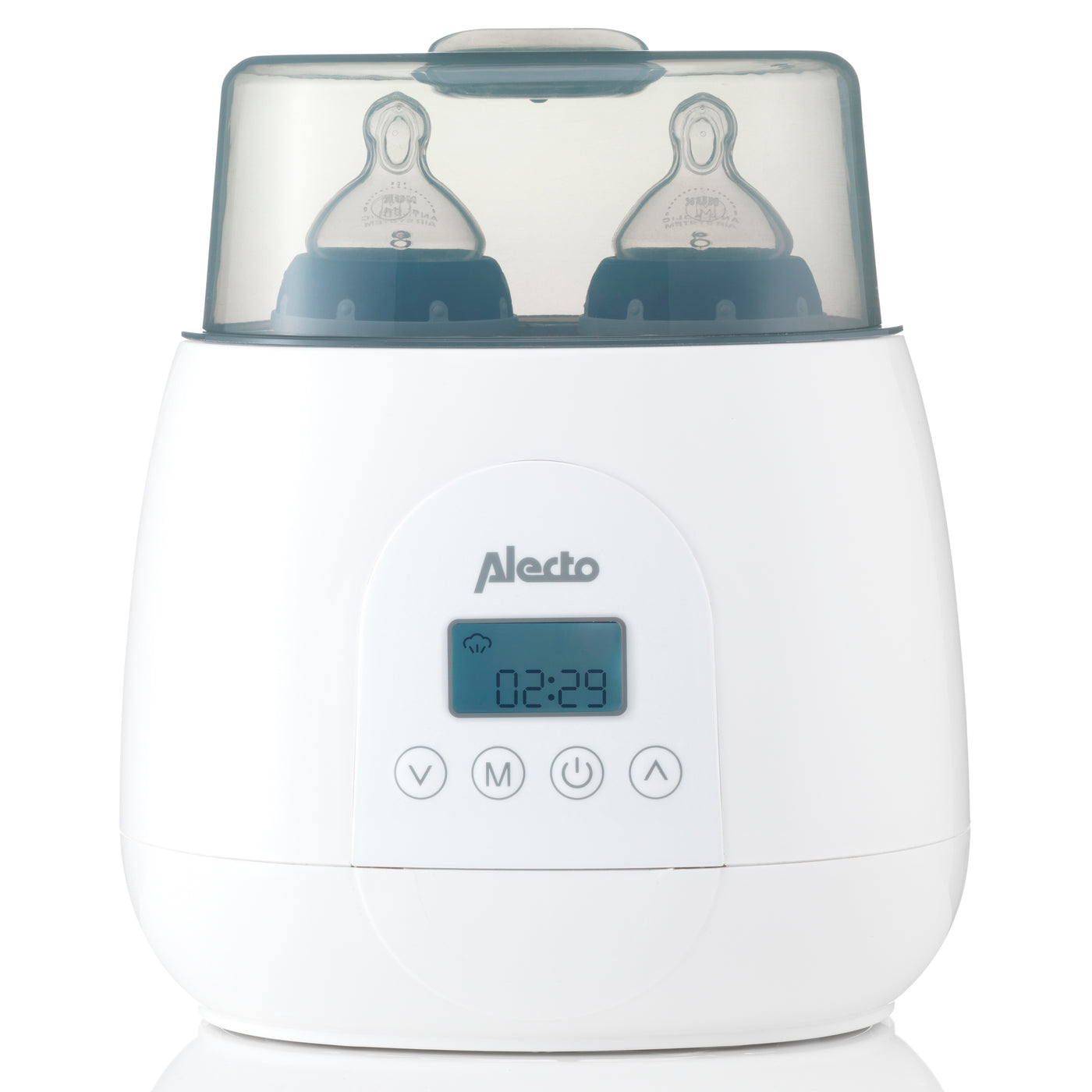 Alecto BW700TWIN - Chauffe-biberon digital duo rapide pour réchauffer, stériliser et décongeler, blanc