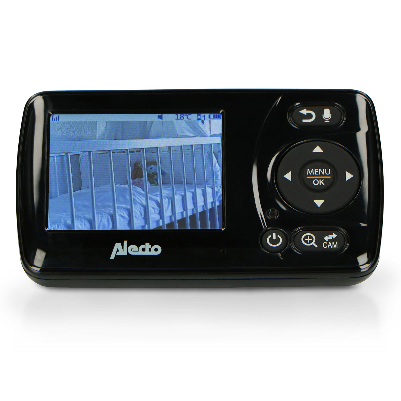 Alecto DVM71BK - Video baby monitor with 2.4" colour display, black