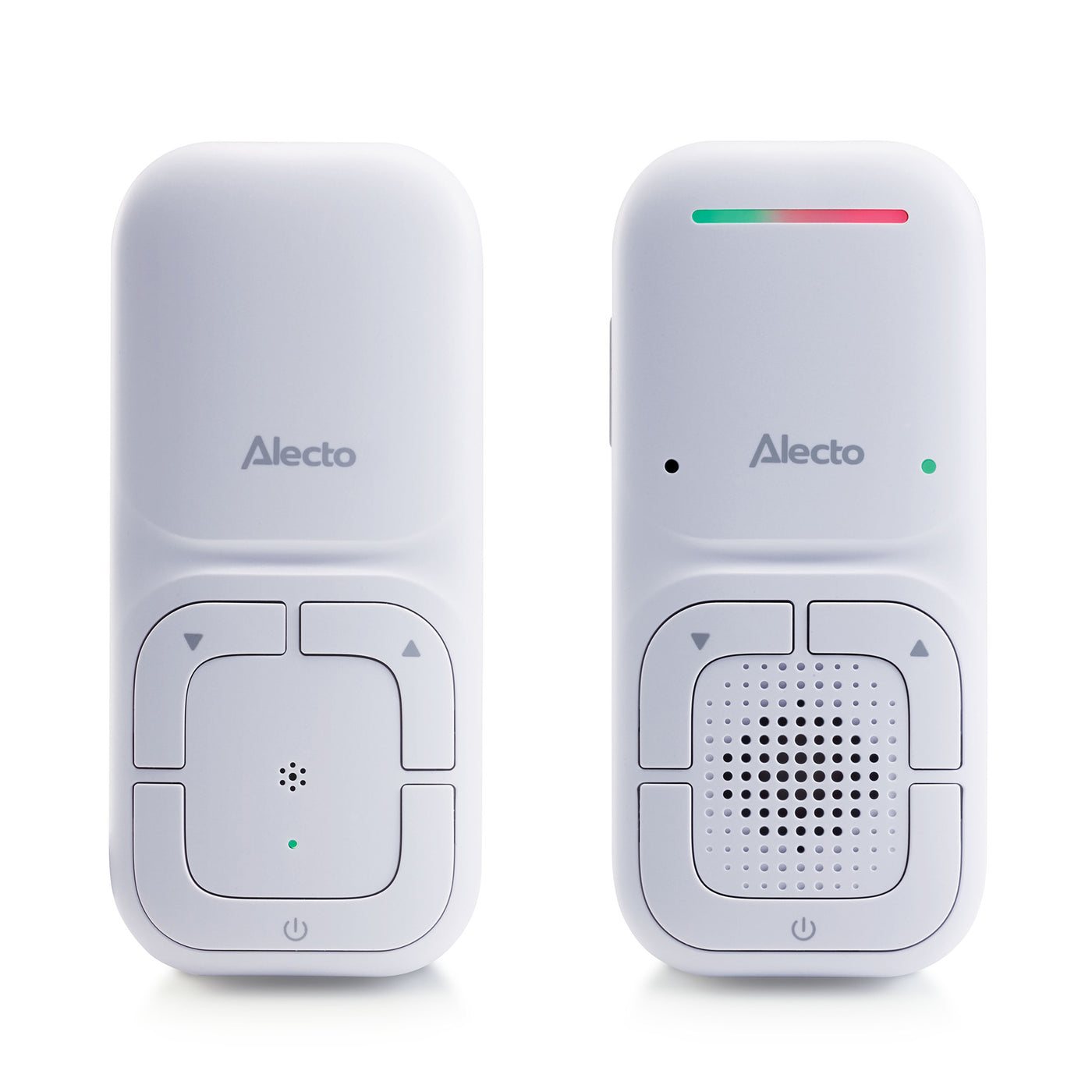 Alecto DBX130 - Moderne Full Eco audio babyfoon met heldere DECT-geluidskwaliteit en lange stand-by tijd - Wit