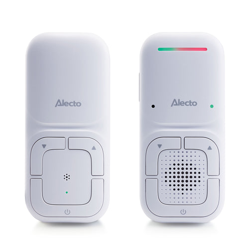 Alecto DBX130 - Babyphone audio Full Eco moderne avec qualité sonore DECT cristalline et longue autonomie en veille - Blanc