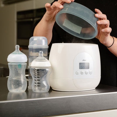Alecto BW700TWIN - Chauffe-biberon digital duo rapide pour réchauffer, stériliser et décongeler, blanc