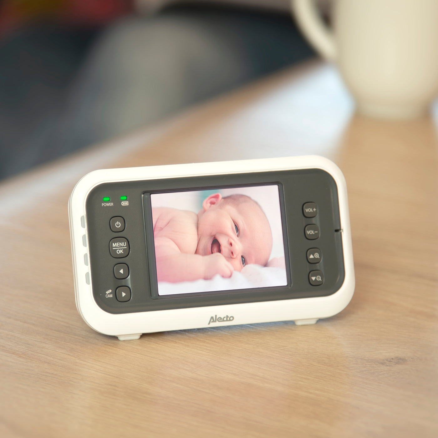 Alecto DVM-77 - Video baby monitor with 2.8" colour display, white/anthracite