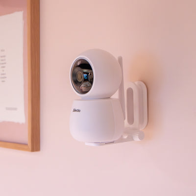 Alecto DVM2043 - Babyfoon met camera, groot 4,3" kleurenscherm en nachtlampje - Op afstand bestuurbaar - Wit