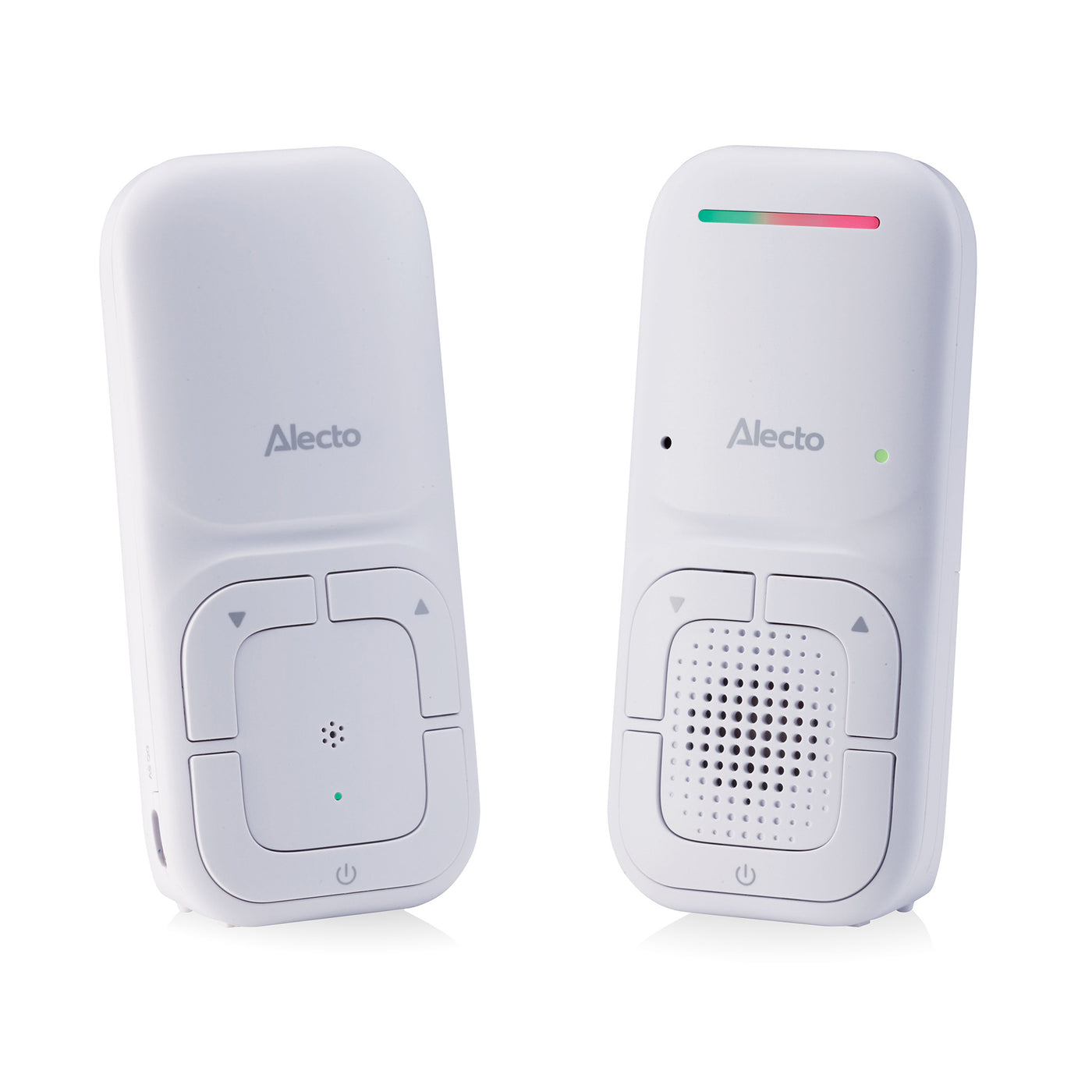 Alecto DBX130 - Modern Full Eco audio baby monitor with crystal-clear DECT sound quality and long standby time - White