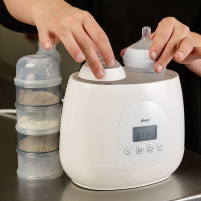 Alecto BW700TWIN - Chauffe-biberon digital duo rapide pour réchauffer, stériliser et décongeler, blanc