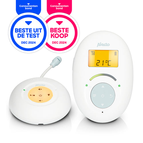 Alecto DBX120 - Full Eco DECT baby monitor, white/blue