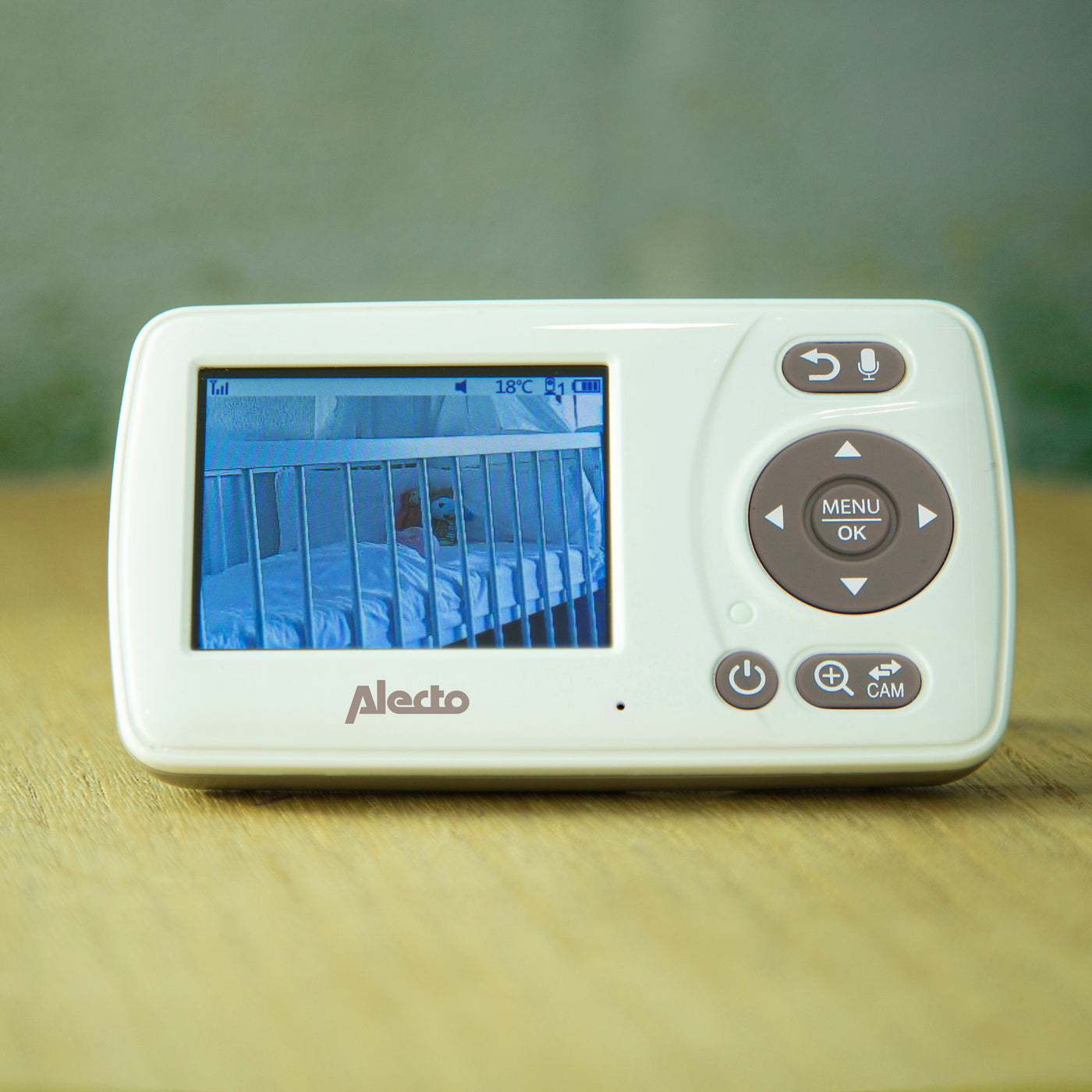 Alecto DVM-71 - Babyfoon met camera en 2.4" kleurenscherm, wit/taupe