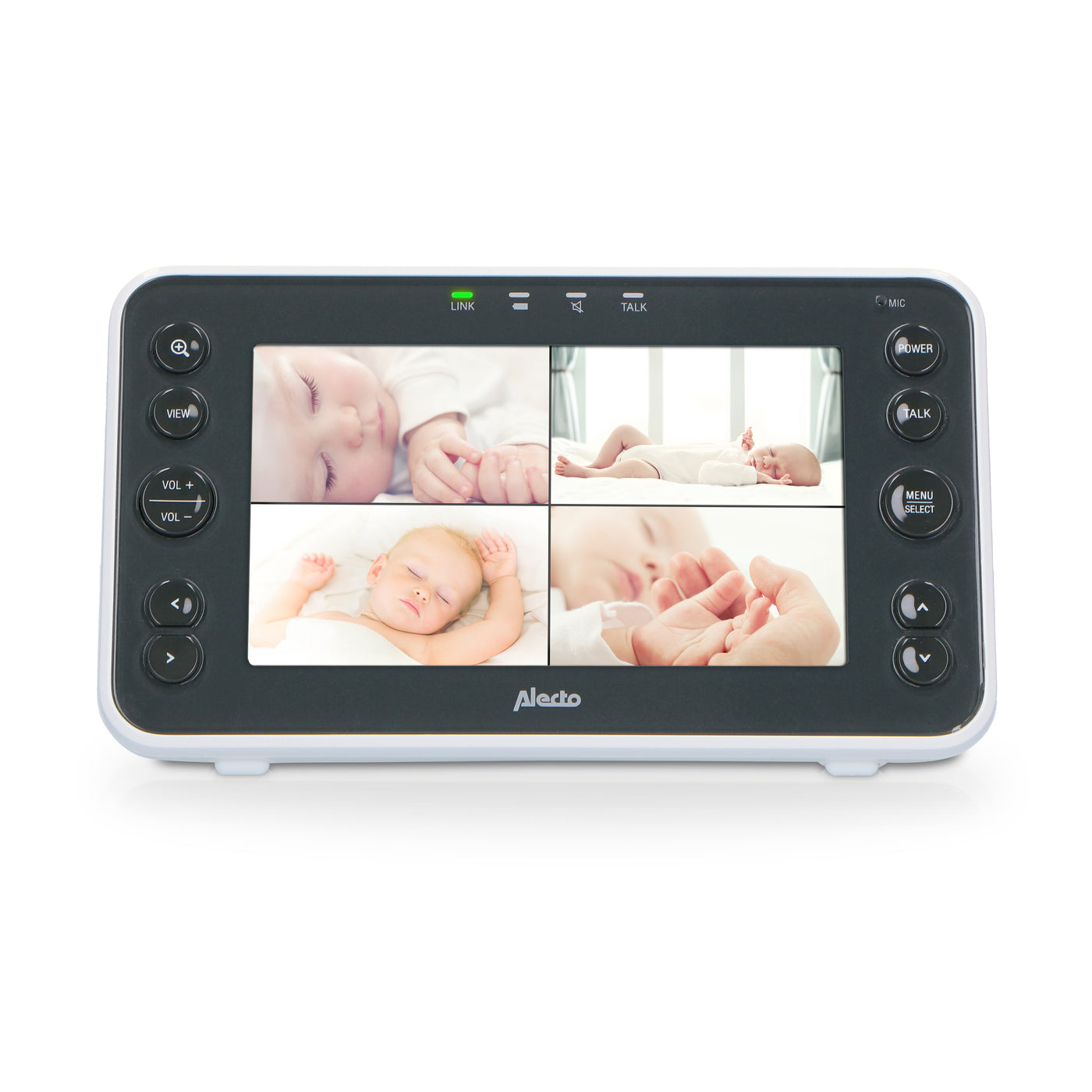 Alecto DVM200XL - Babyfoon met camera en 5" kleurenscherm, wit/antraciet