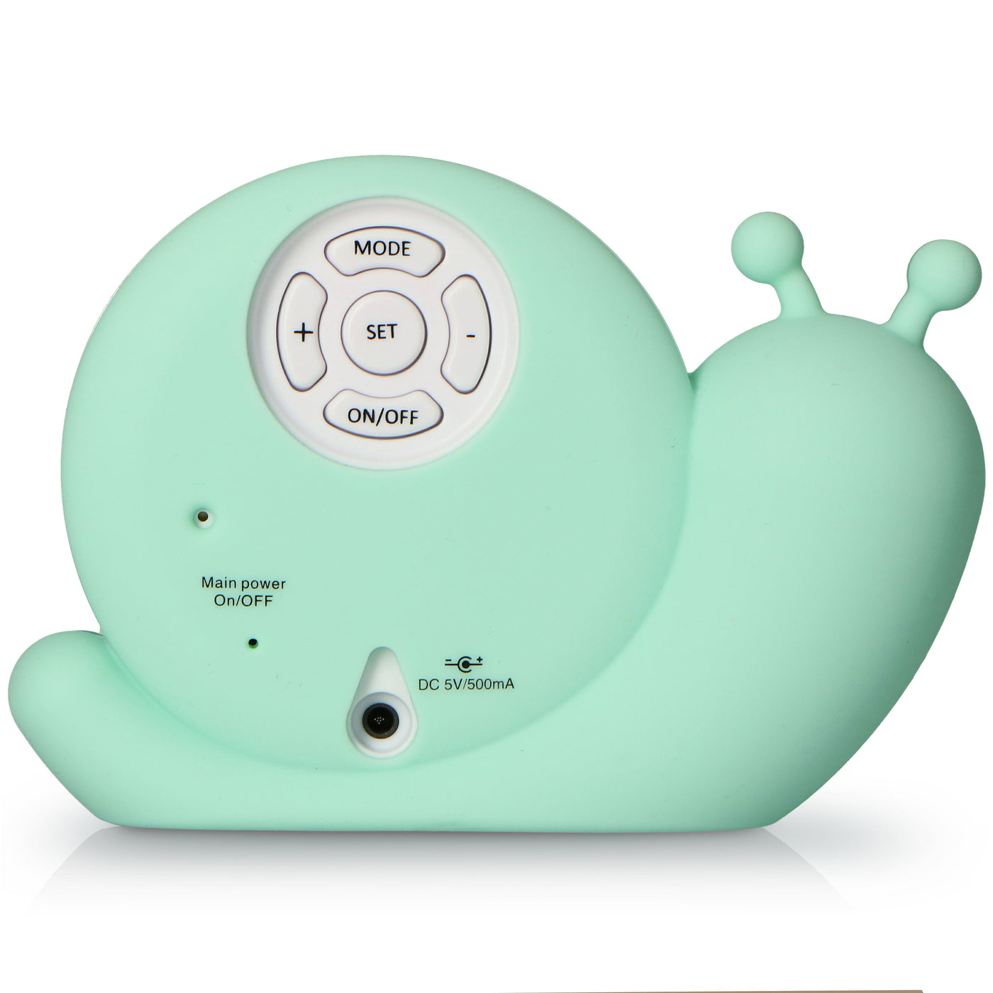 Alecto Baby BC110GN SIMON - Sleep trainer, night light and alarm clock, snail, mint green