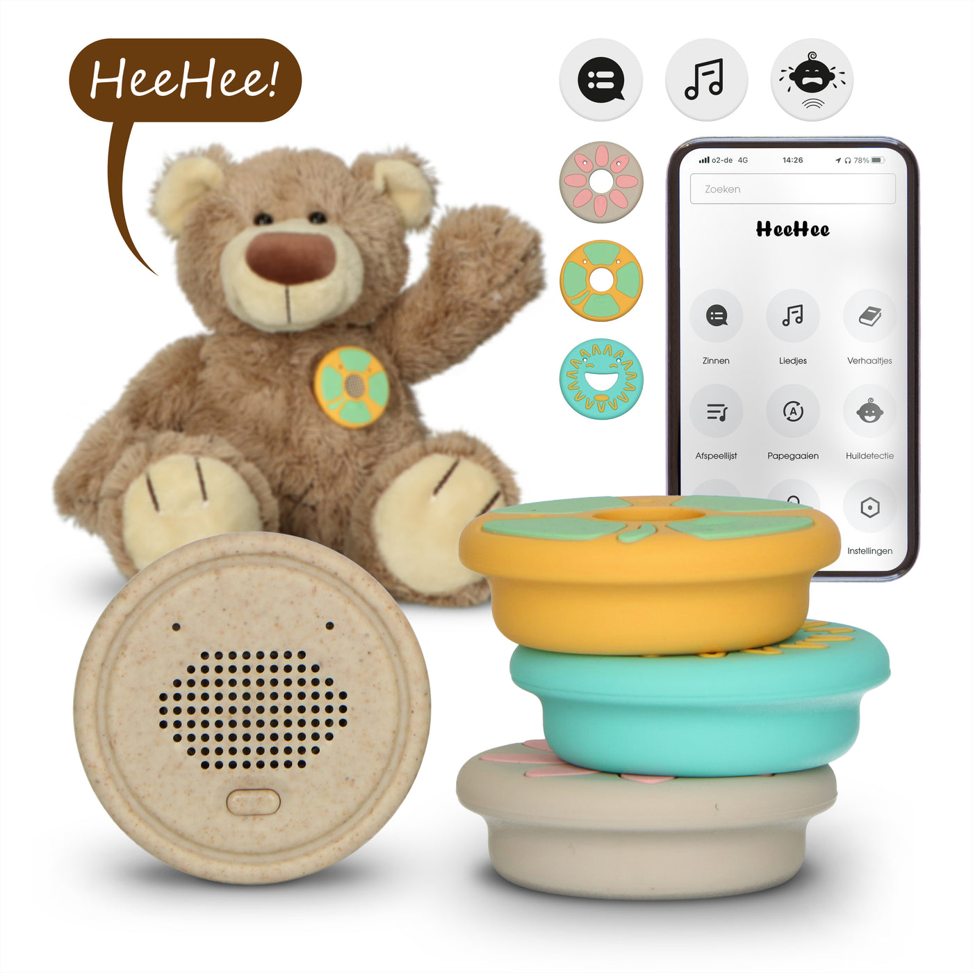 Alecto Baby HeeHee - Chat button, makes your cuddly toy an interactive friend