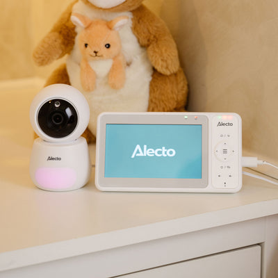 Alecto DVM2050 - Baby monitor with HD camera, large 5-inch colour display and night light - Remote controlled - White